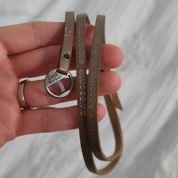 Good works, you are enough leather wrap bracelet inspirational - Picture 3 of 4